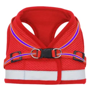 Homestic Reflective Dog Harness with Adjustable Leash|Breathable Polyester Mesh Fabric |Medium Size|HT-844|Comfortable No-Pull Grip|Quick Release Buckles|Easy On - Easy Off Harness|Red