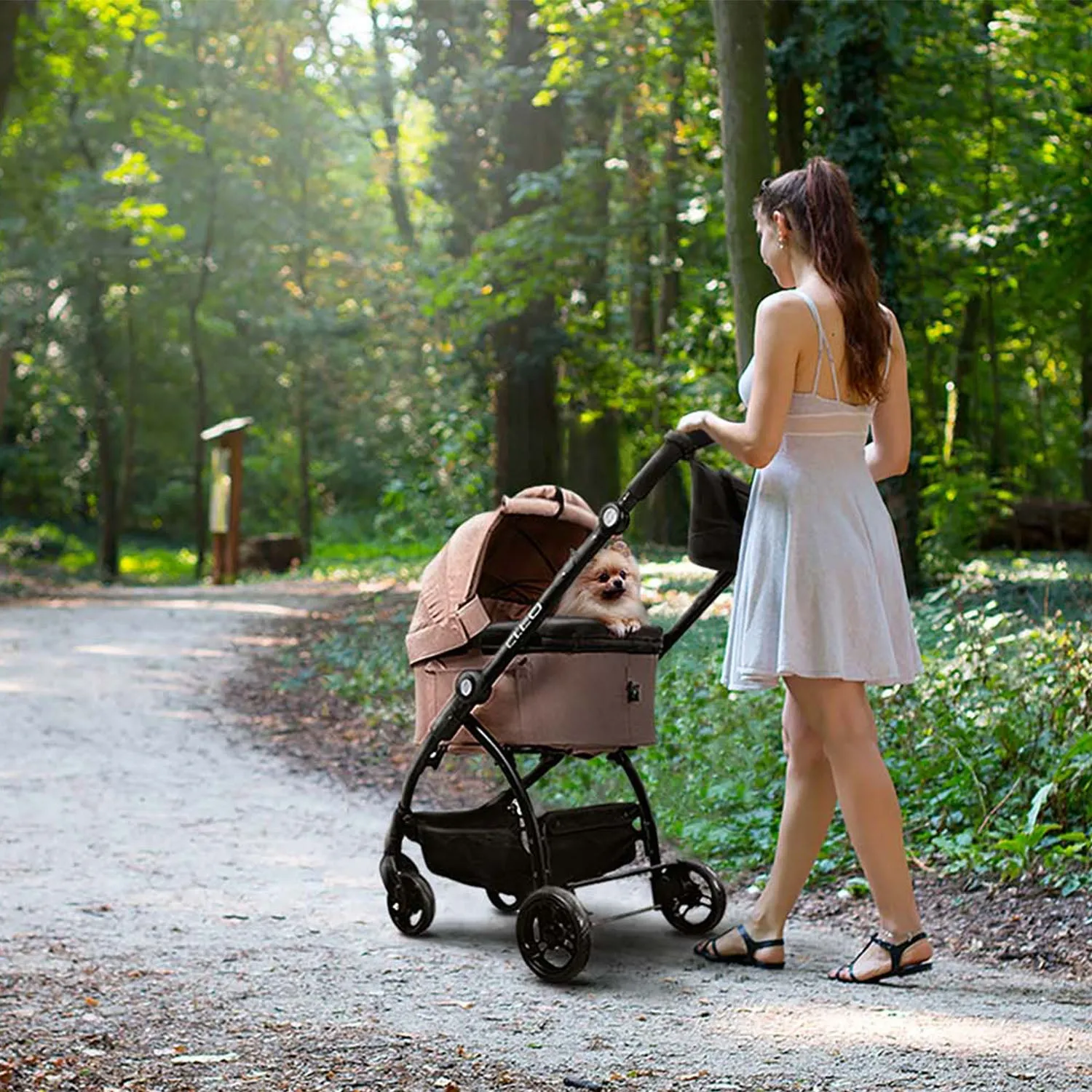 Ibiyaya Cleo Travel Stroller (Coral Pink)