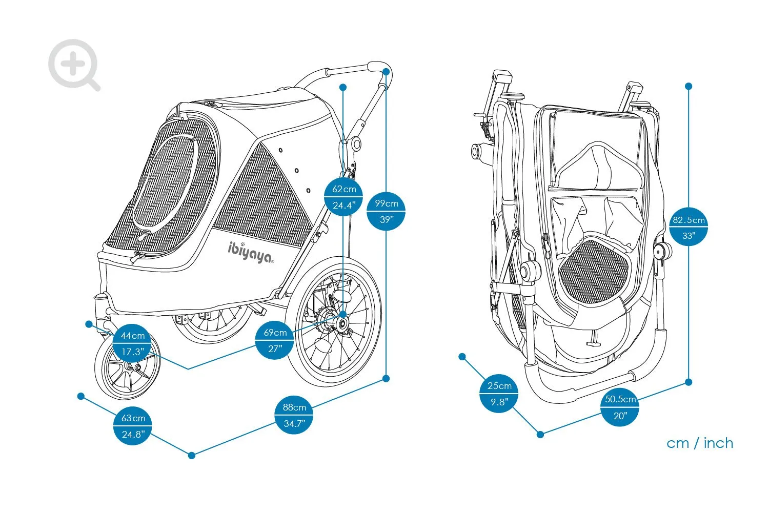 Ibiyaya Happy Pet Trailer/Jogger 2.0 – Latte