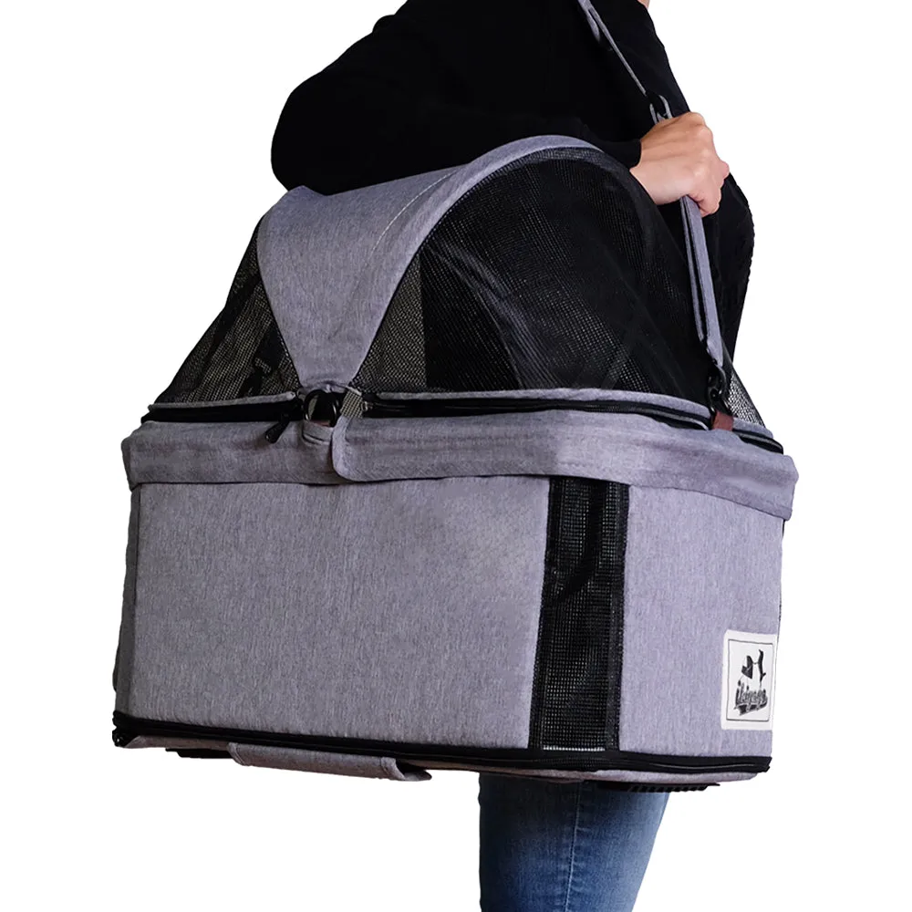 Ibiyaya Travois Tri-fold Pet Travel System (Nimbus Grey)