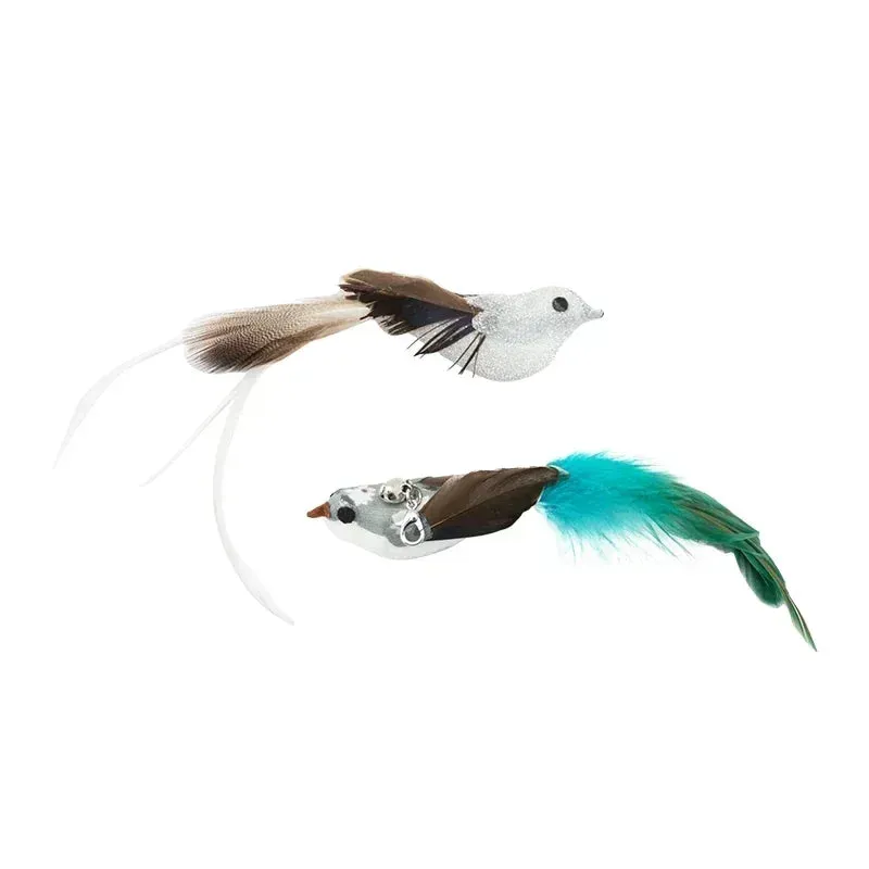 Interactive Peacock Feather Cat Toy with Bell and Suction Cup