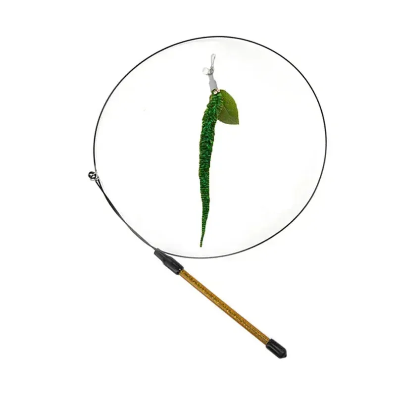 Interactive Peacock Feather Cat Toy with Bell and Suction Cup