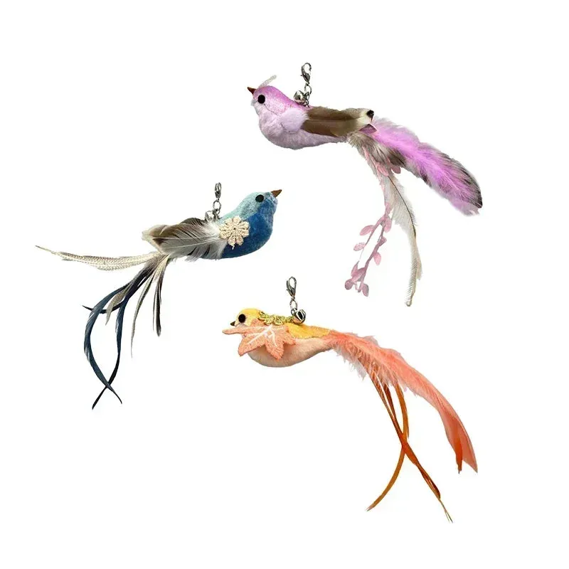 Interactive Peacock Feather Cat Toy with Bell and Suction Cup