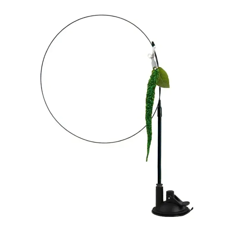 Interactive Peacock Feather Cat Toy with Bell and Suction Cup