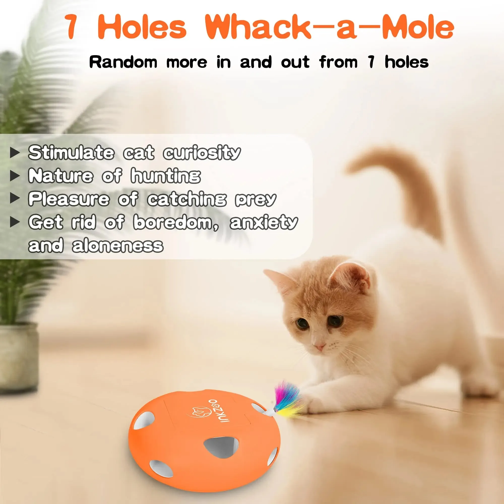 Interactive Whack-A-Mole Cat Toy