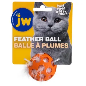 JW Cataction Feather Ball Cat Toy