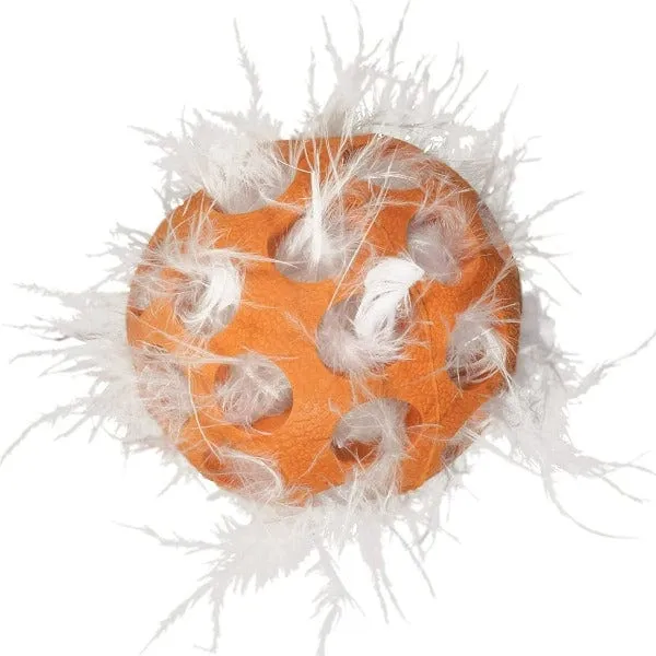 JW Cataction Feather Ball Cat Toy