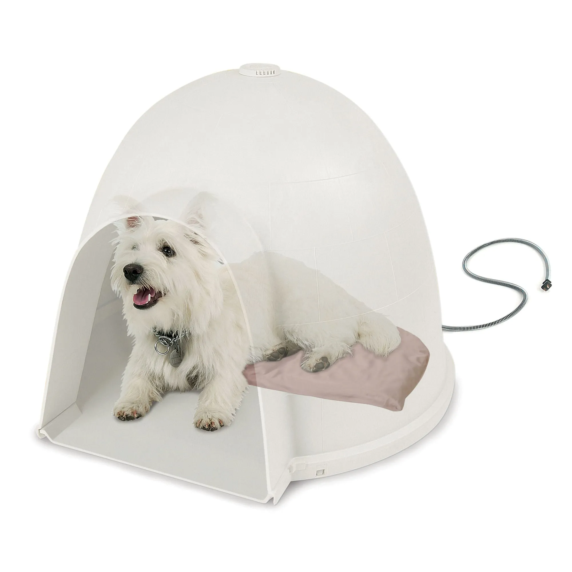 K&H Lectro-Soft Igloo-Style Heated Bed, Tan