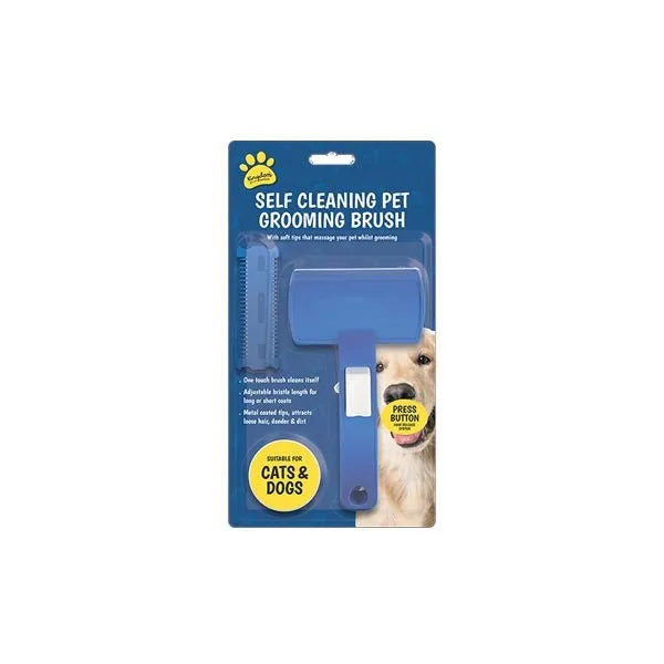 Kingdom Self Cleaning Pet Grooming Brush