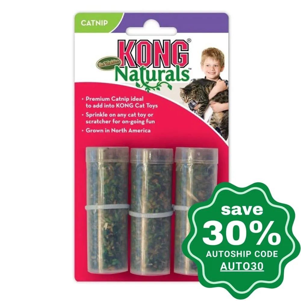 Kong Naturals - Refillables Catnip Tubes - 9G x 3 Tubes