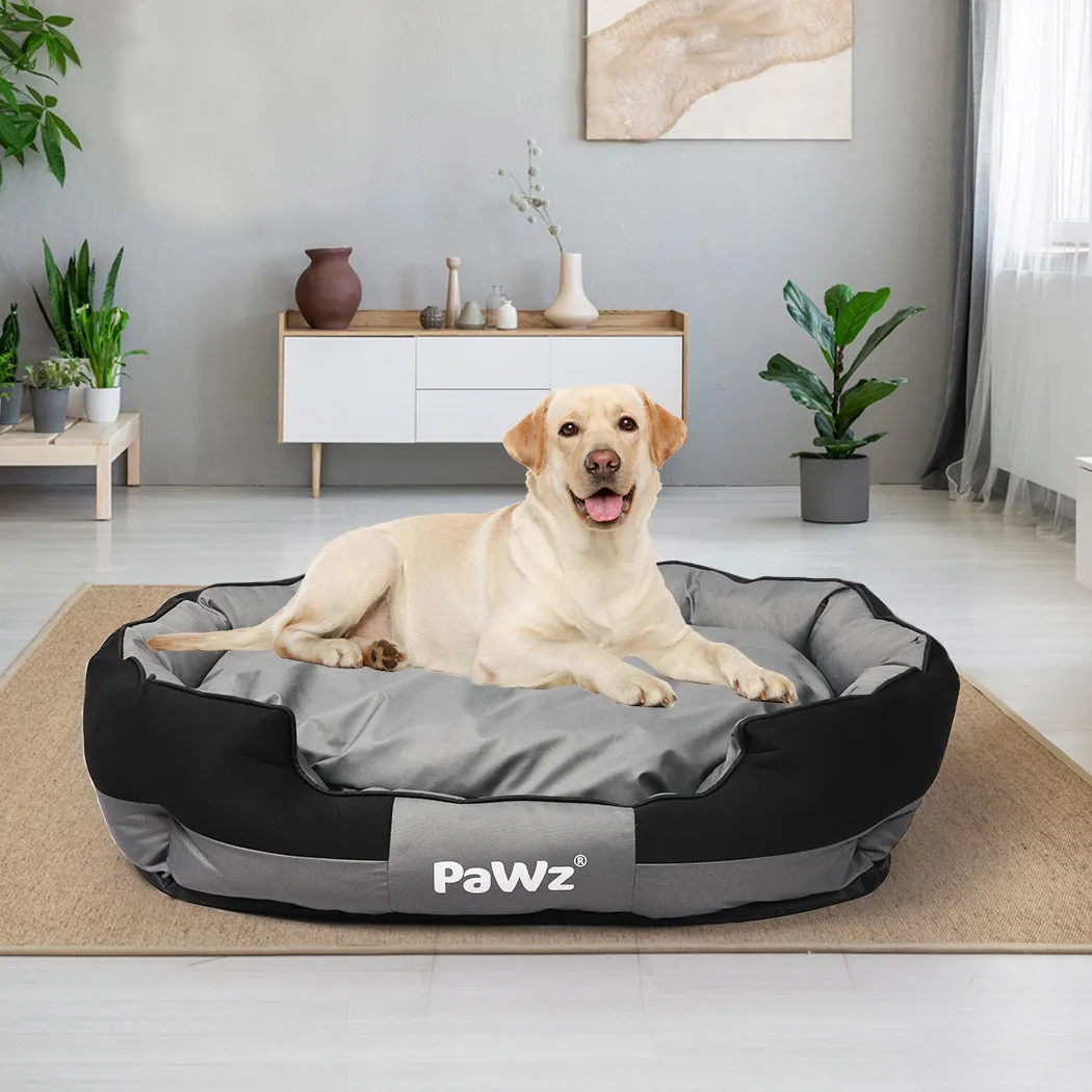 LARGE Dog Beds Waterproof Pet Calming - Grey