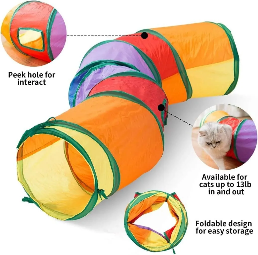 Large Foldable Cat Tunnel - Endless Fun with Your Kitten