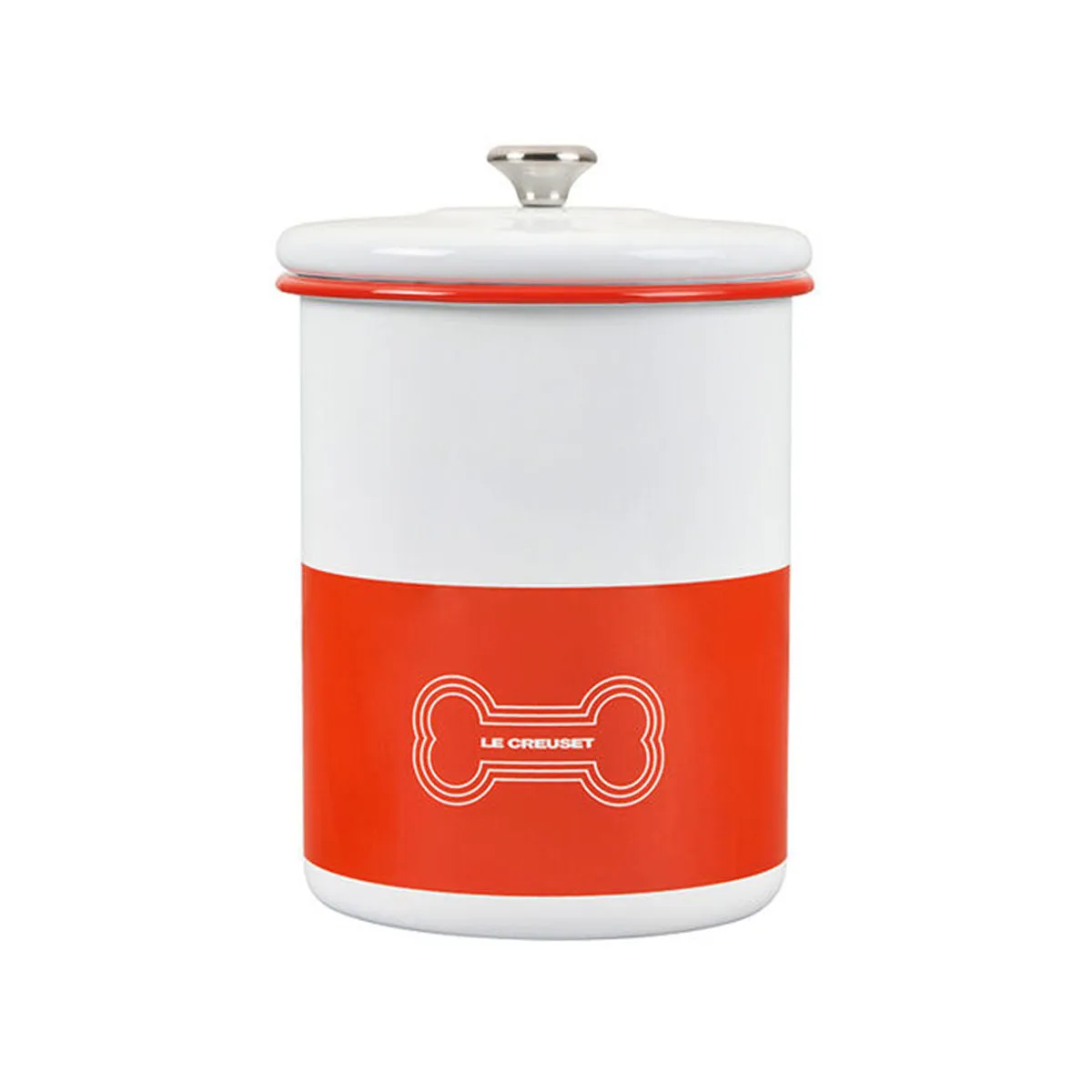 Le Creuset 4.25 qt. Treat Jar with Stainless Steel Knob - Orange