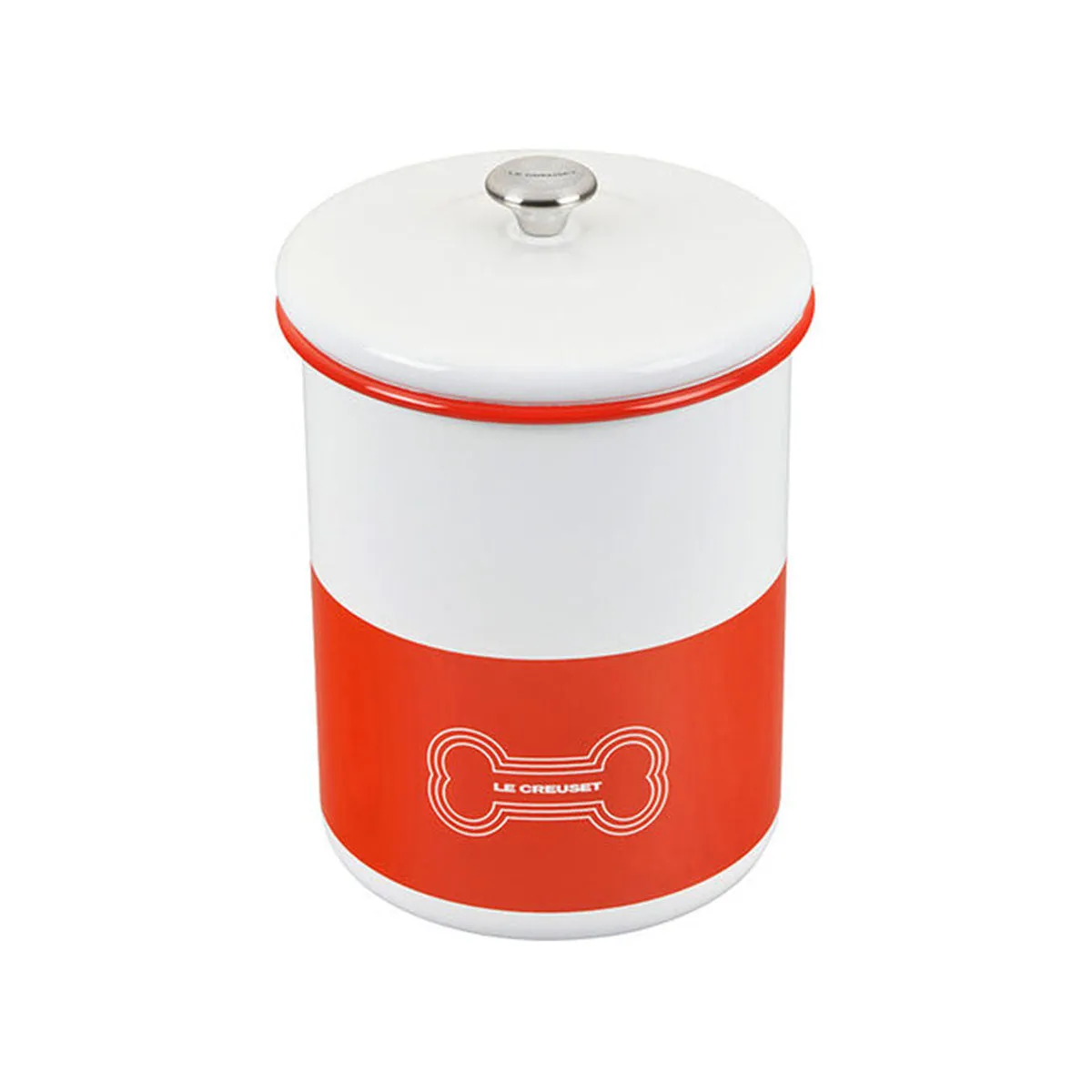 Le Creuset 4.25 qt. Treat Jar with Stainless Steel Knob - Orange