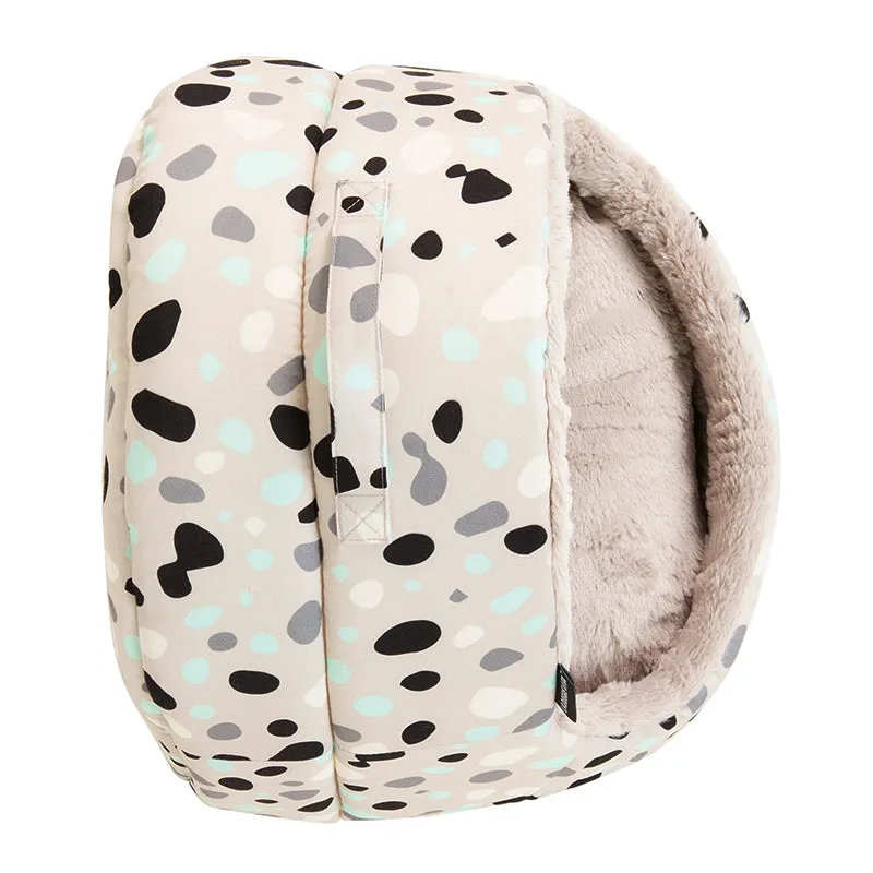 Leo Spot Taupe Hooded Pet House