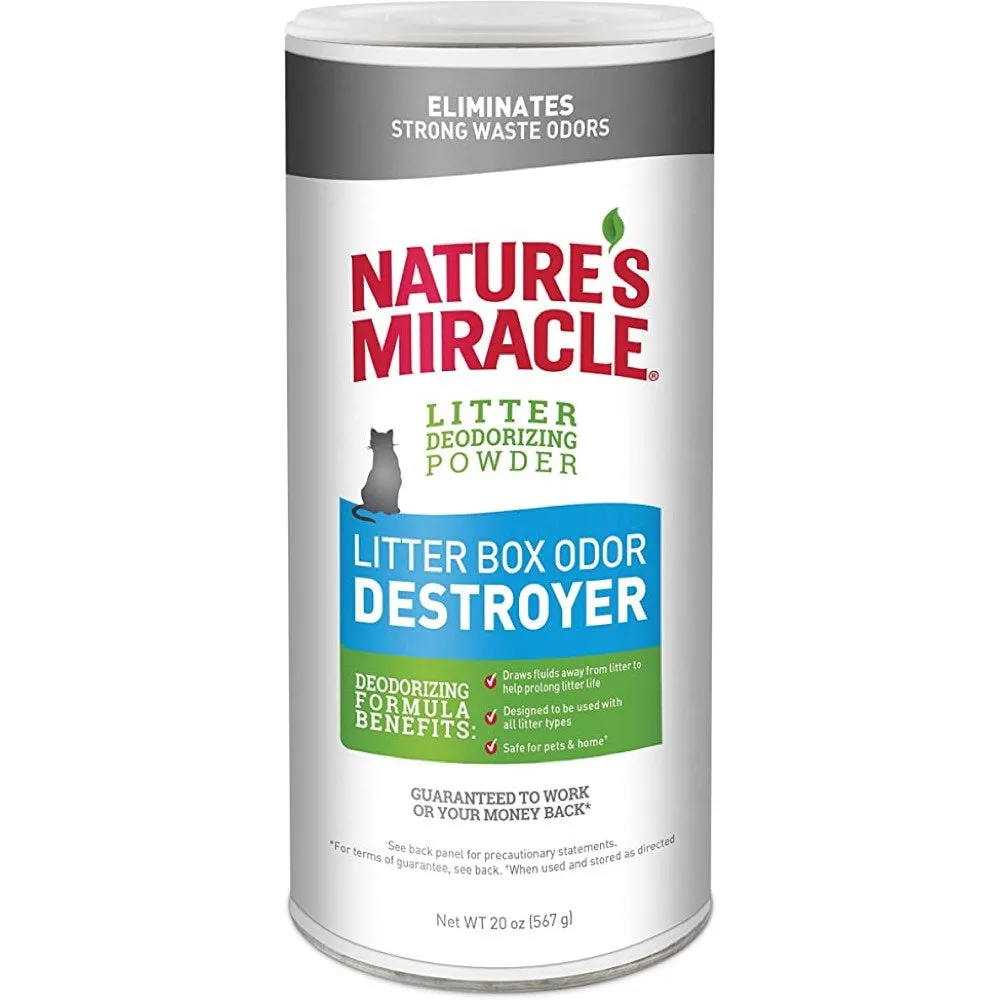 Nature’s Miracle Just for Cats Litter Box Odor Destroyer Powder 20oz