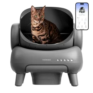 Neakasa M1 Open-Top Self Cleaning Cat Litter Box, Automatic Cat Litter Box with APP Control, Odor-Free Waste Disposal includes Trash Bags