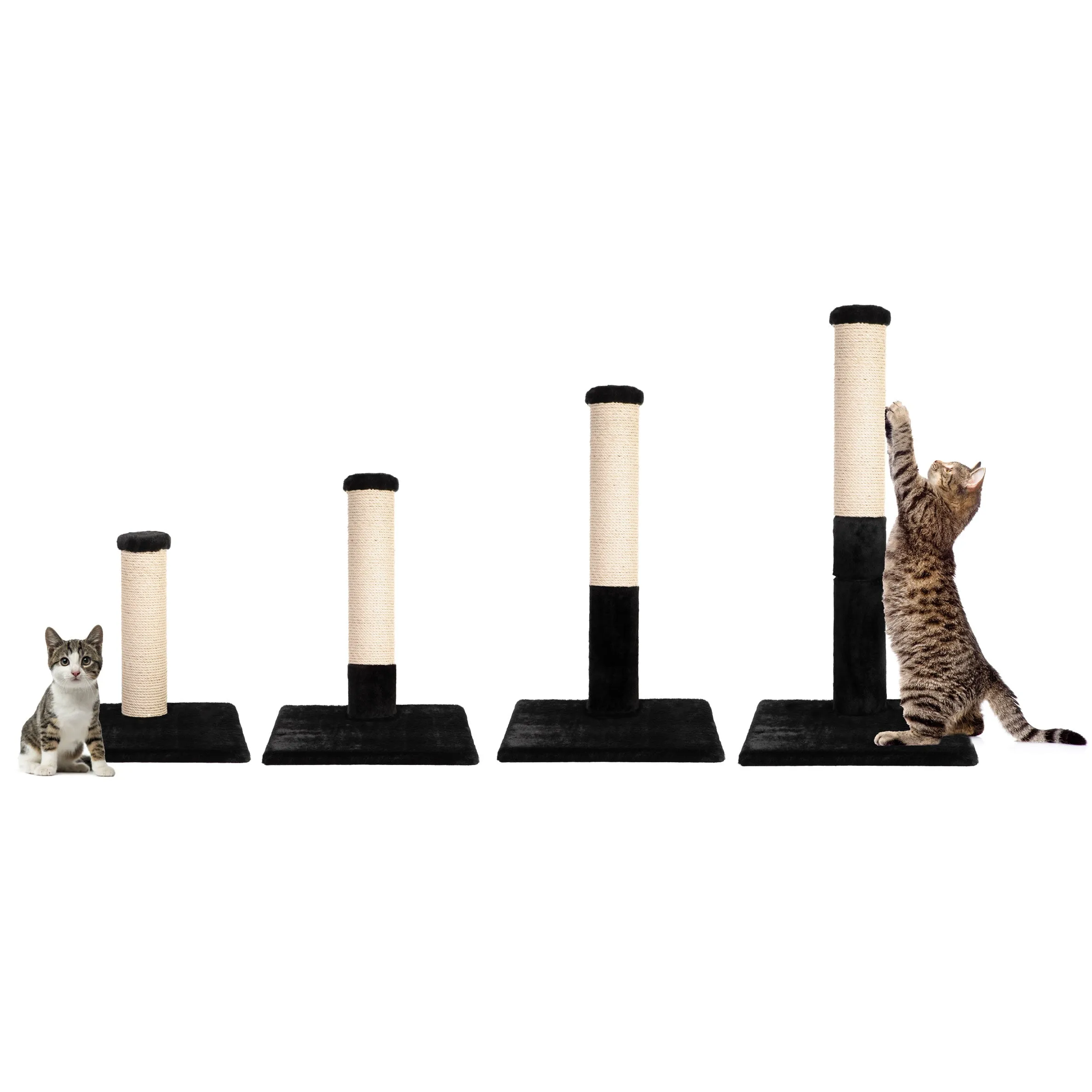 Noba Evolution - 4 in 1 Scratching post - Black Faux Fur