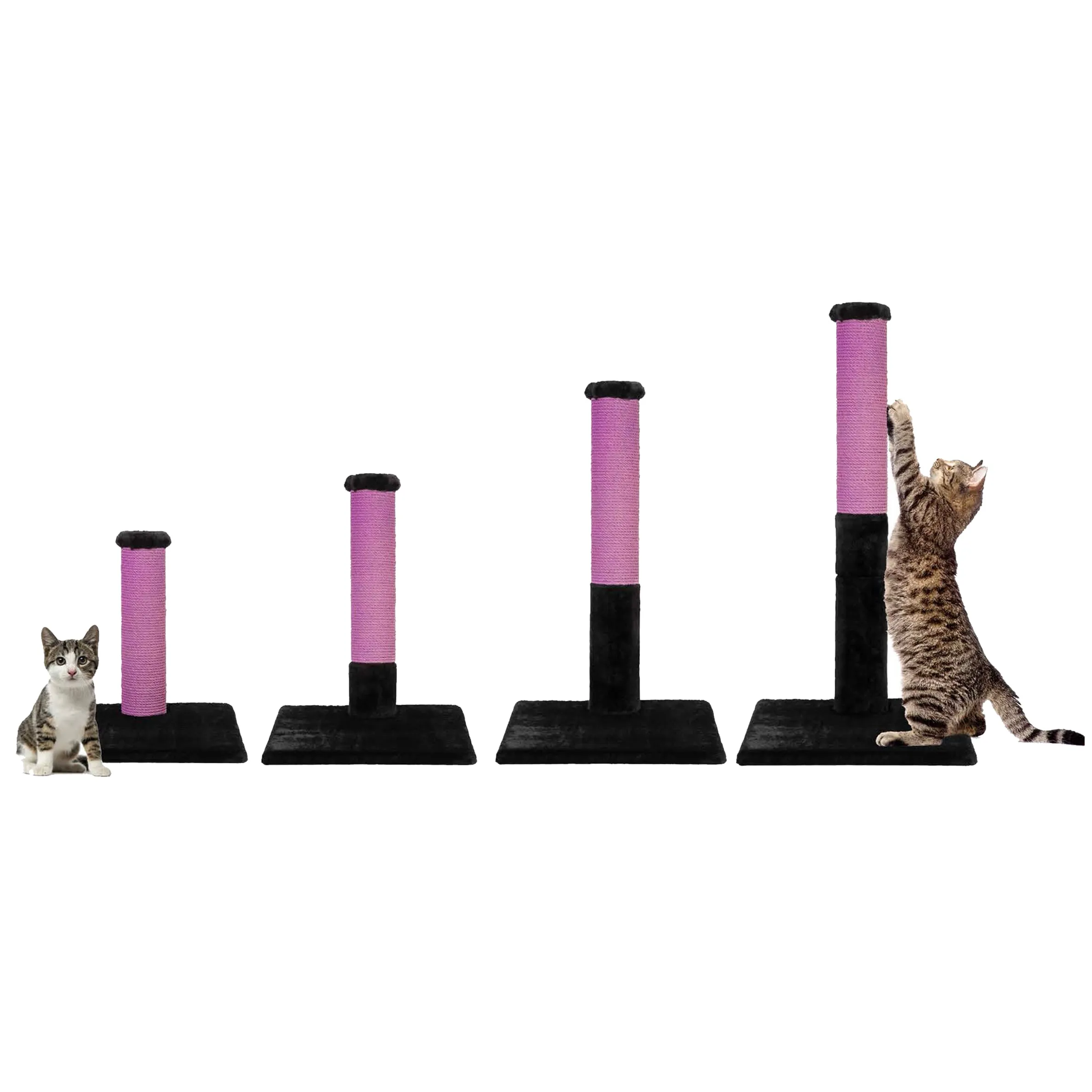 Noba Evolution - 4 in 1 Scratching post - Black Faux Fur