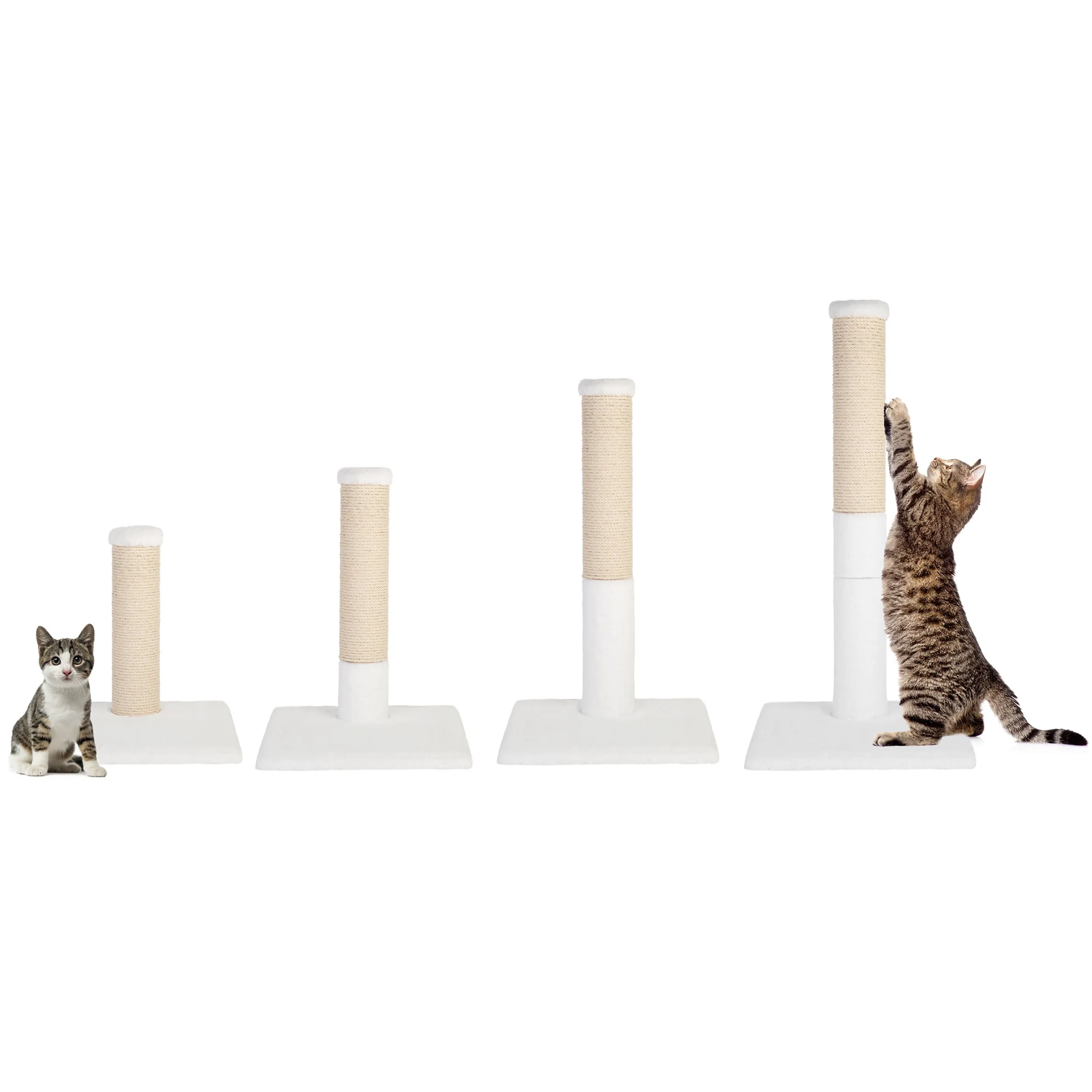 Noba Evolution - 4 in 1 Scratching post - White Faux fur