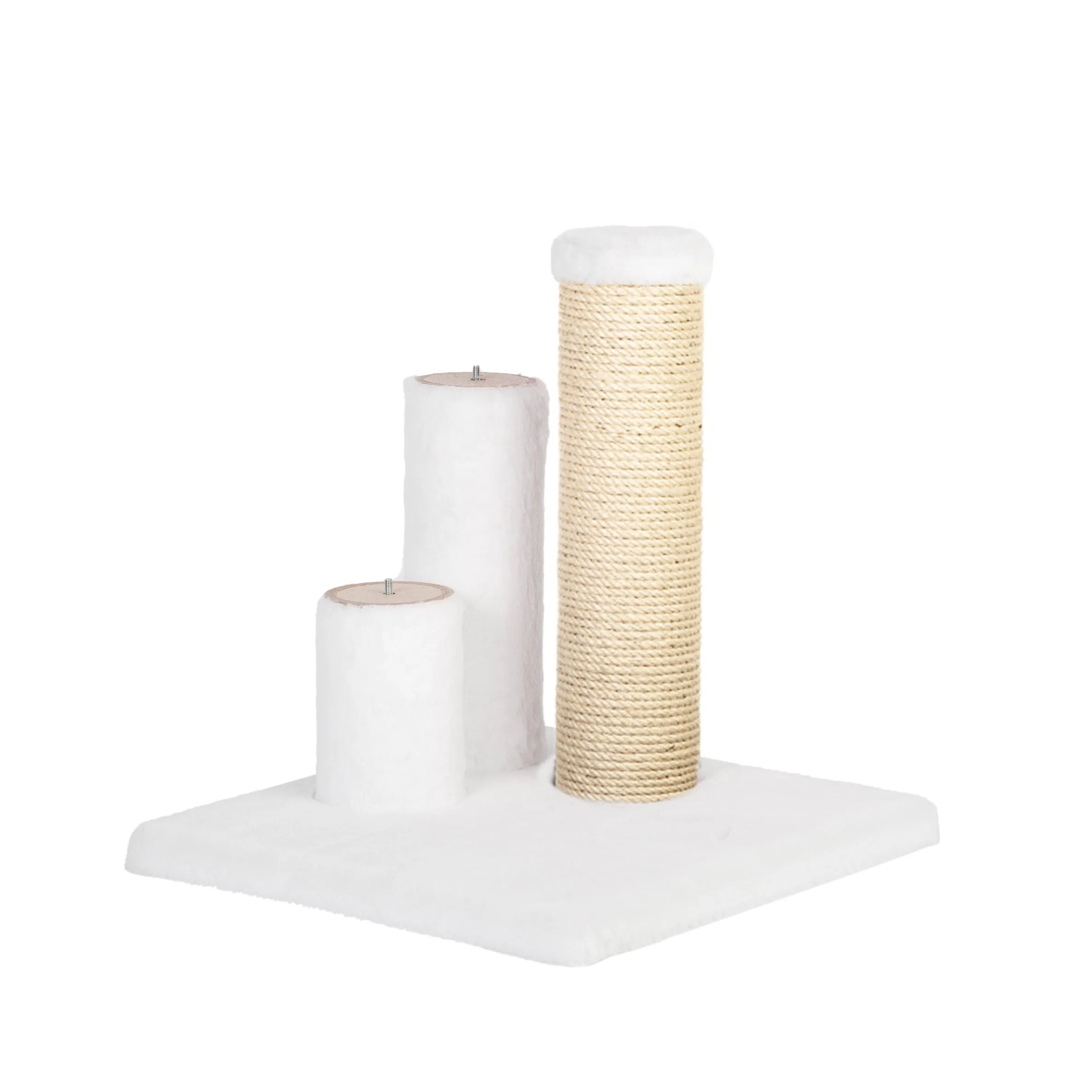 Noba Evolution - 4 in 1 Scratching post - White Faux fur