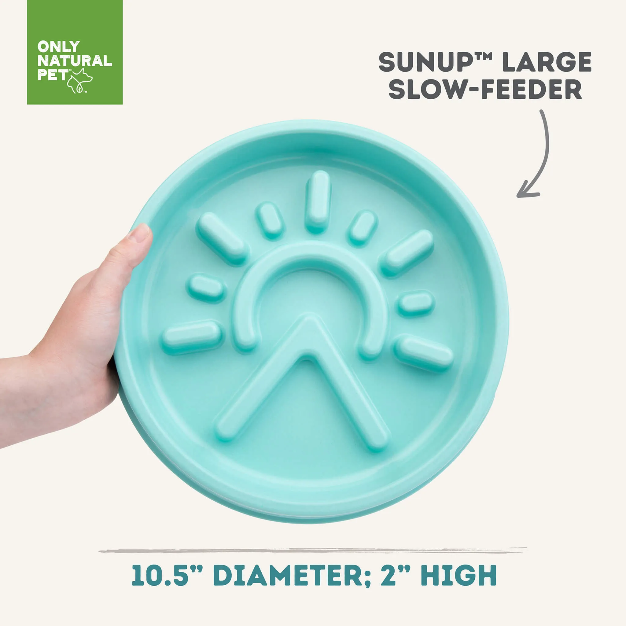 Only Natural Pet Sunup Eco-Friendly Slow-Feeder Dog Bowl