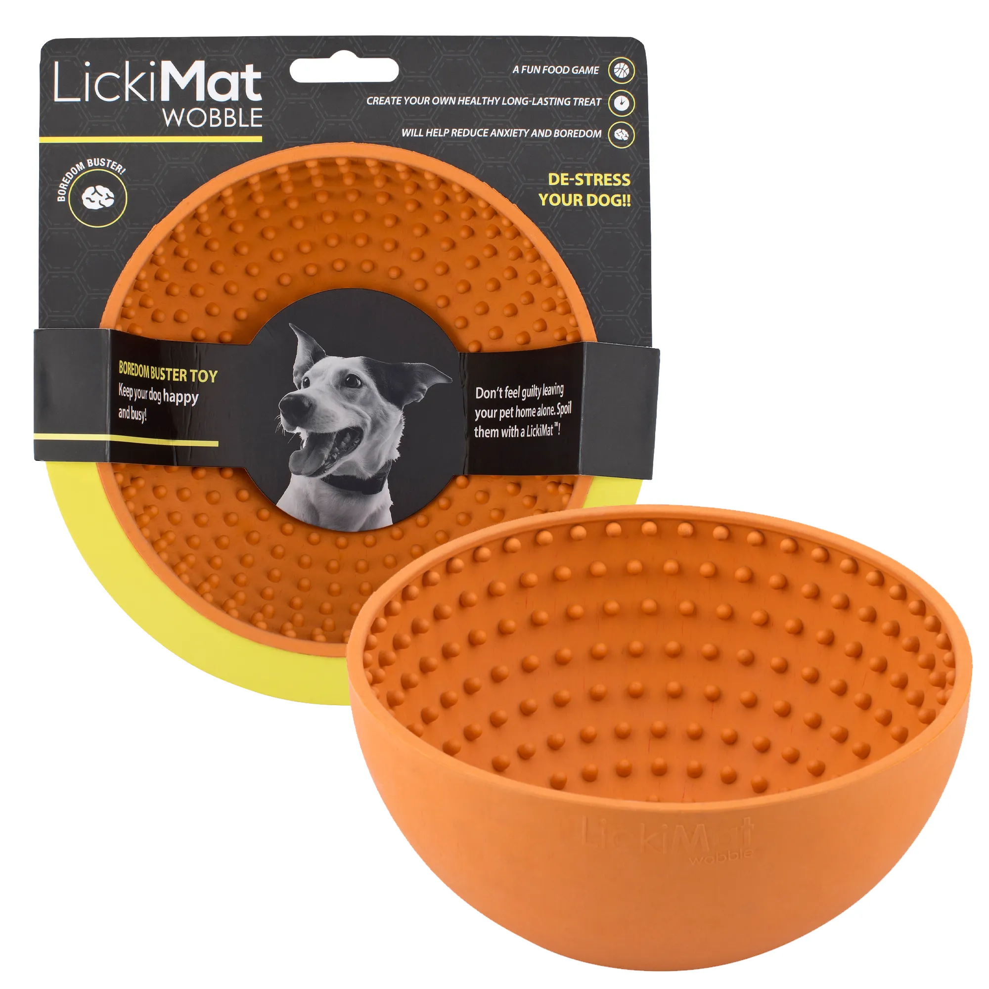 Orange LickiMat Wobble Licking Bowl