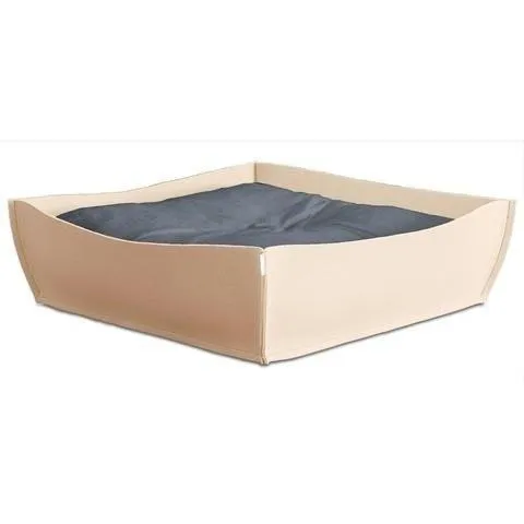 Orthopedic Pet Bed By Pet Interiors - Cream Felt Bowl