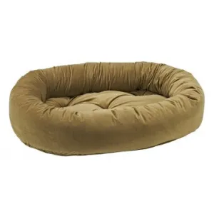 Pet Bed- Solid Toffee Color Eurovelvet Donut Bed