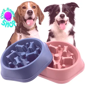 Pet Dog Bowl Dog Slow Feeder Bowl Puppy Cat Slow Eating Dish Bowl Anti-Gulping Food Plate Feeding Dog Cat Food Bowl Pet Supplies