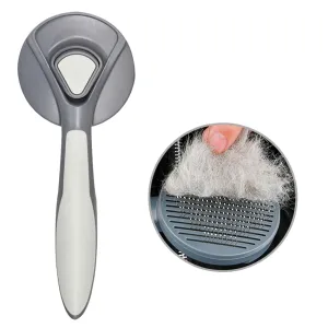 Pet Grooming Comb Shedding Hair Remove Brush-Gray