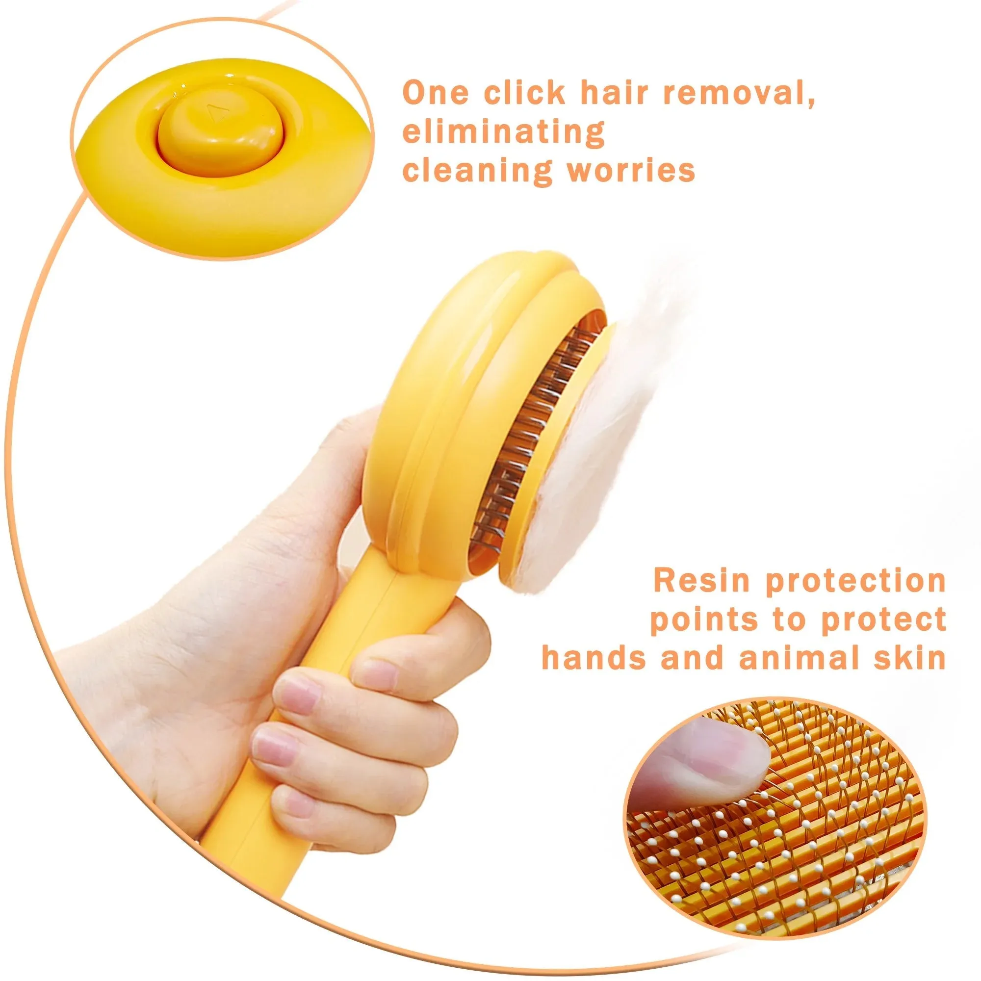 Pet Grooming Self Cleaning Slicker Brush