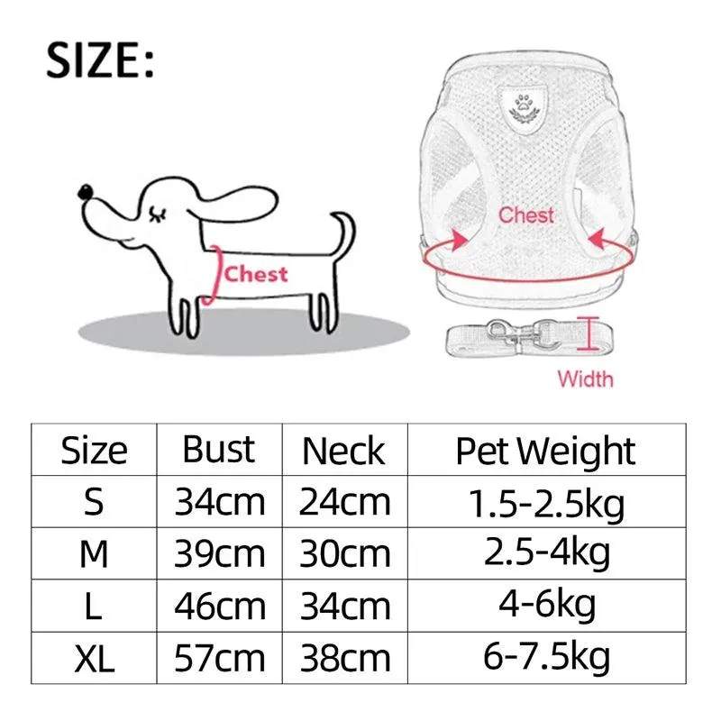 Pet Harness Vest with Lead