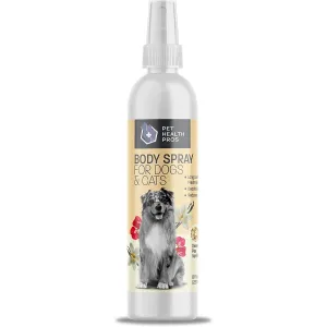 Pet Health Pros; Dog Deodorizing Spray; Long-Lasting, Eliminates Odor, Time-Saving; Large 8oz bottle; Available in Four Scents