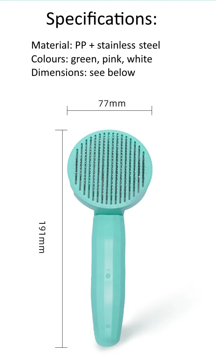 Pet Self Cleaning Slicker Brush