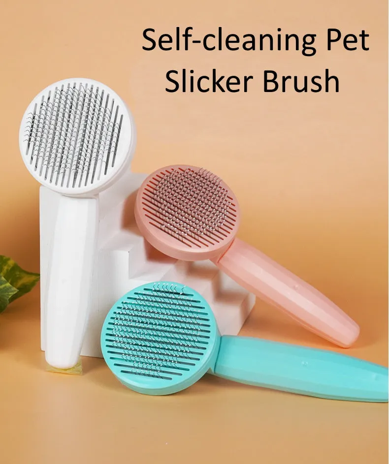 Pet Self Cleaning Slicker Brush