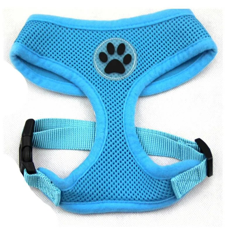 PETLAVISH™ Cute Paw Small Dog Harness: Soft, Breathable, Adjustable Vest XS-L