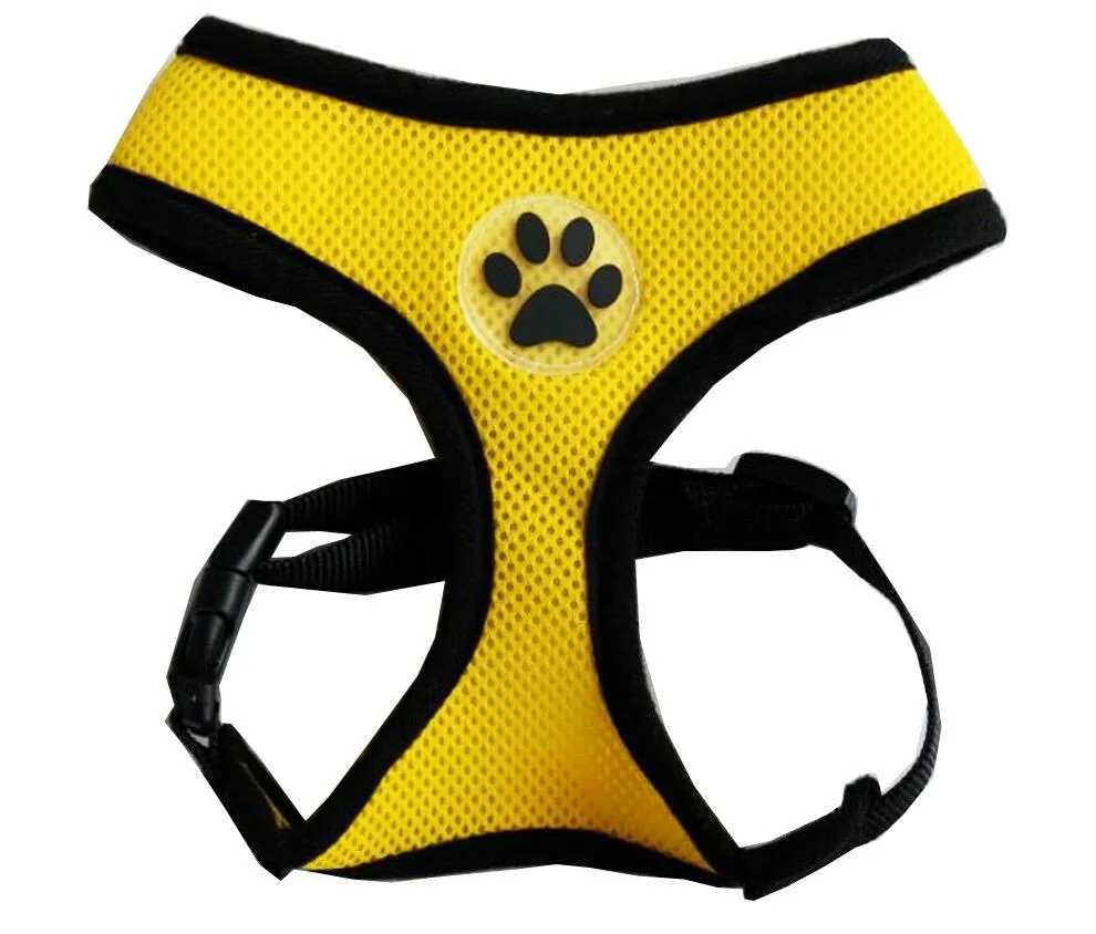 PETLAVISH™ Cute Paw Small Dog Harness: Soft, Breathable, Adjustable Vest XS-L