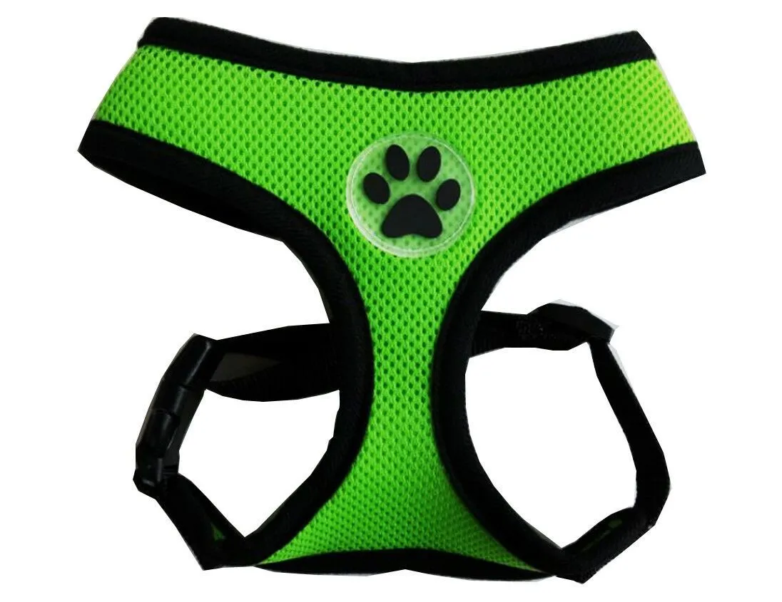 PETLAVISH™ Cute Paw Small Dog Harness: Soft, Breathable, Adjustable Vest XS-L