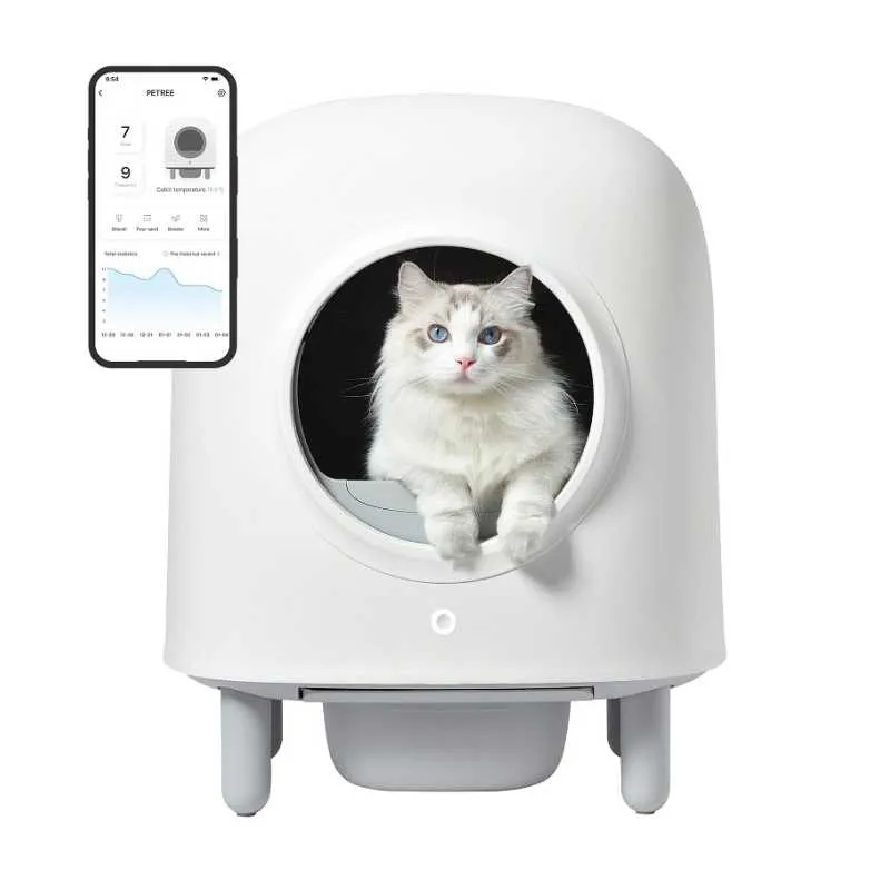 Petree Fully Automatic Intelligent Cat Litter Box With App Control