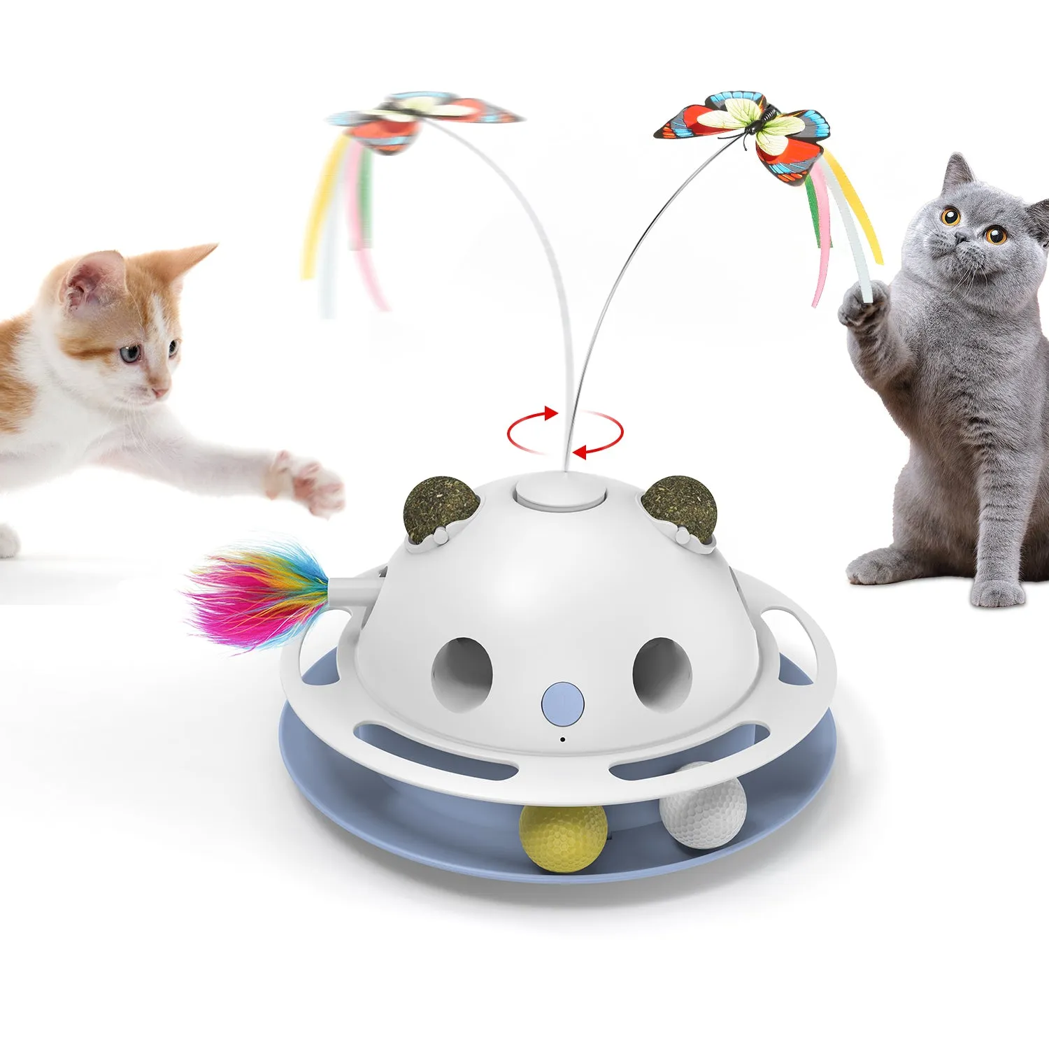 Potaroma Cat Toys 4in1 Automatic Interactive Kitten Toy