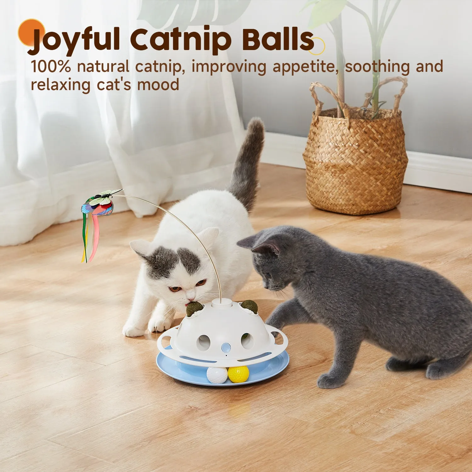 Potaroma Cat Toys 4in1 Automatic Interactive Kitten Toy