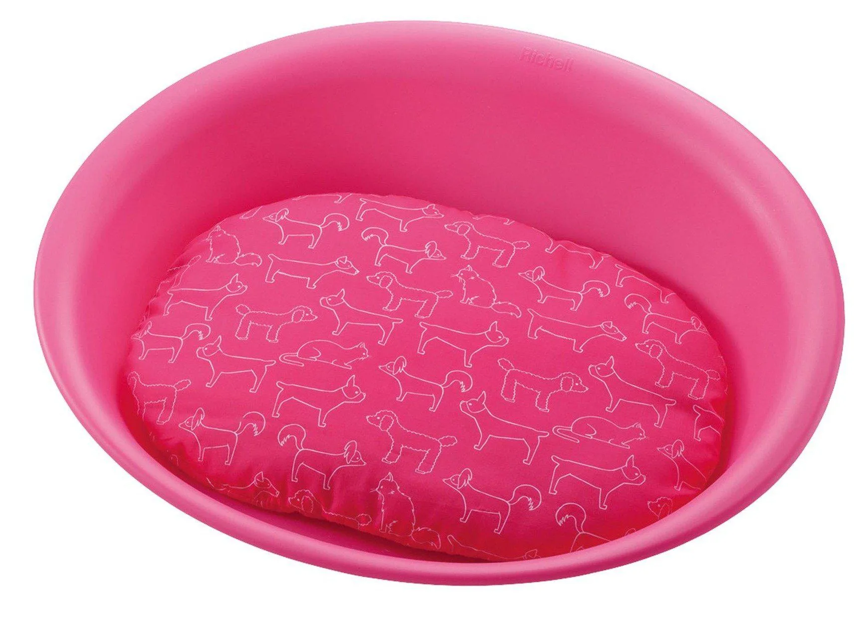 Richell Oval Plastic Pet Bed