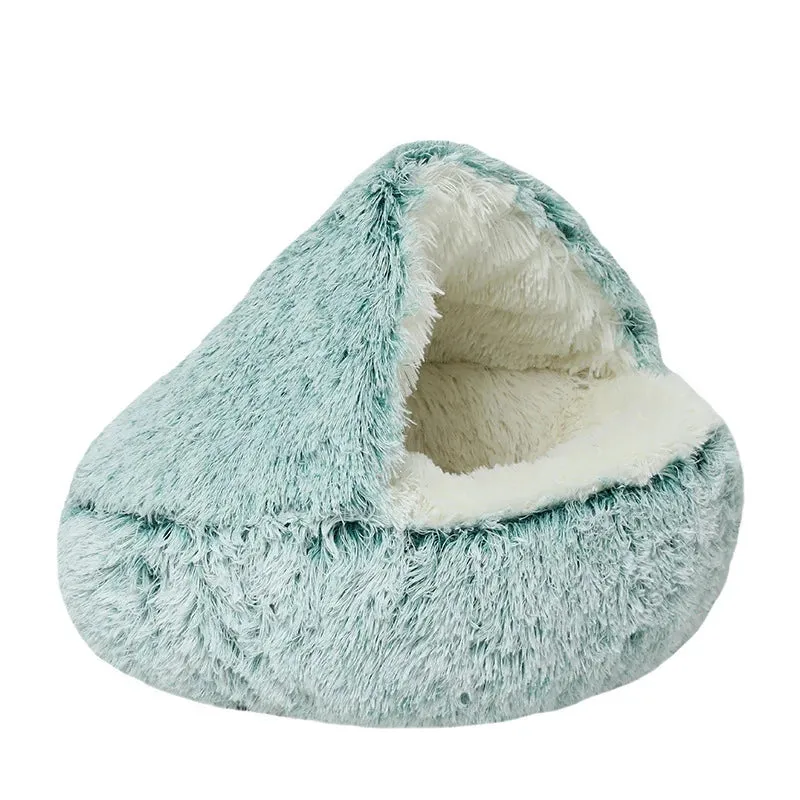 Round Plush Dog Cat Sleeping Bed Puppy Cat Cushion House Small Medium Orthopedic Dog Bed Fluffy Kennel Pet Warm Mat Supplies