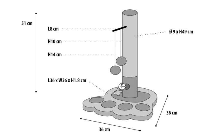 SCRATCH POLE VIVA 2