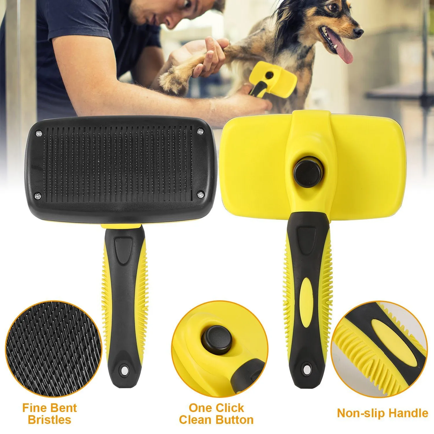 Self Cleaning Slicker Brush Pets