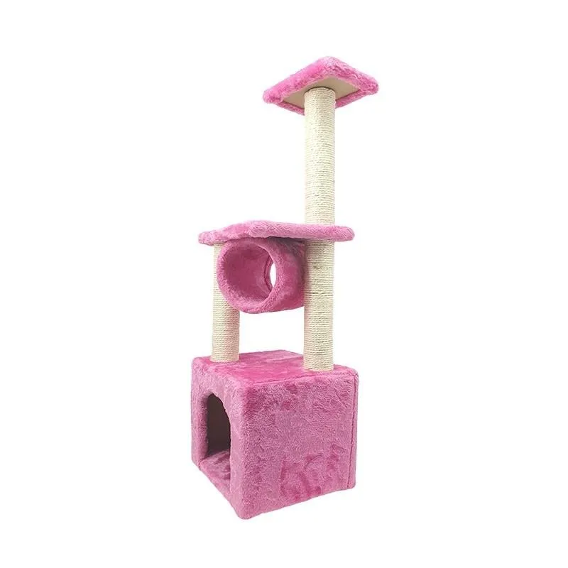 Sin Cheng 3 Tier Cat Scratching Post (Pink)