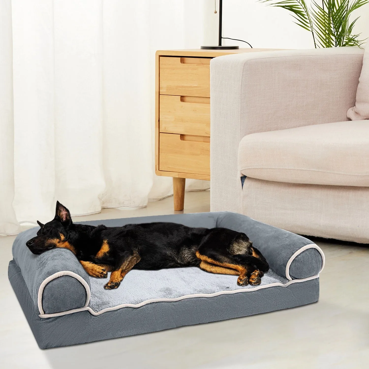 Sofa Bed with Removable and Washable Cover for Large Dogs