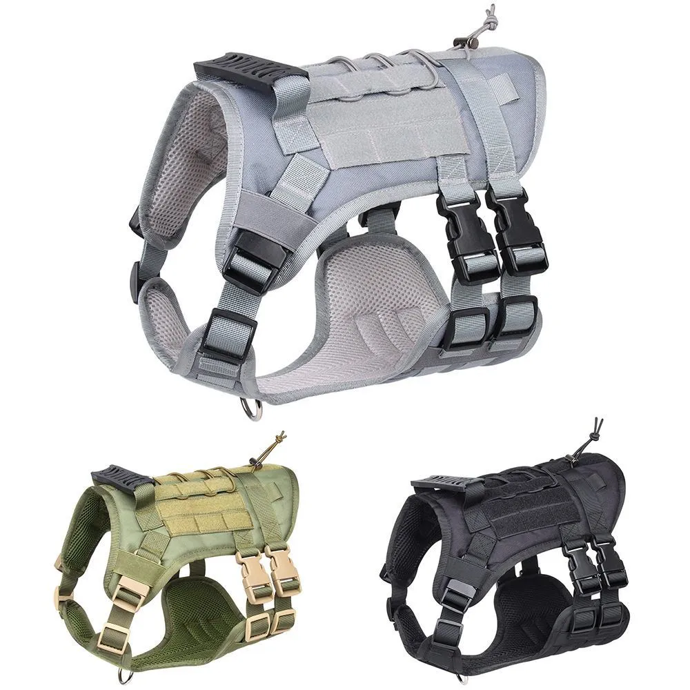 Tactical Dog Harness For Small Medium Large Dog Harness Vest With Soft Padded