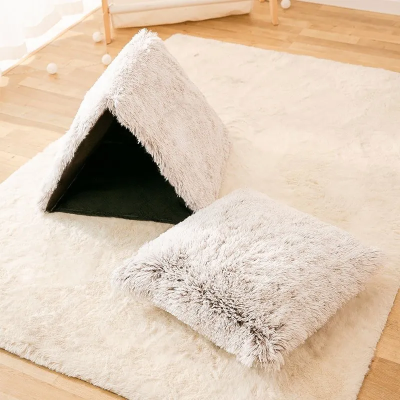 Tent-Style Super Plush Pet Bed